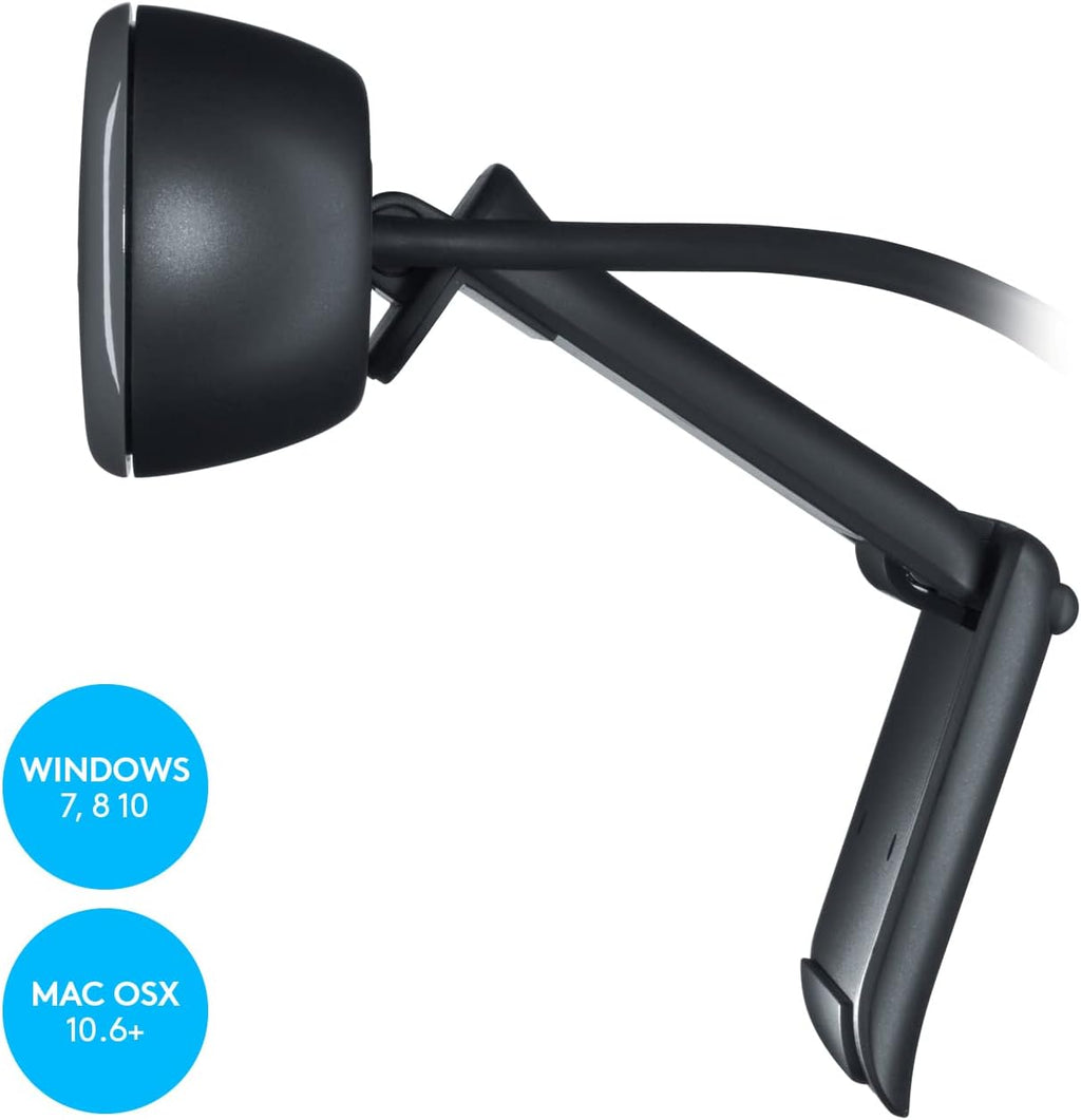Logitech HD Webcam C270 HD Webcam with Built-In Microphone USB Skype MSN Facebook Black (Central Europe Version)