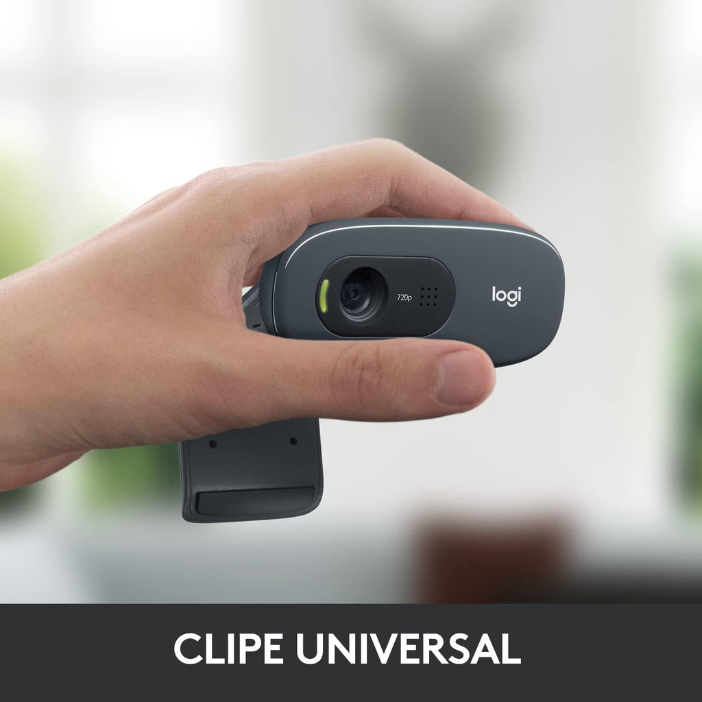 Logitech HD Webcam C270 HD Webcam with Built-In Microphone USB Skype MSN Facebook Black (Central Europe Version)
