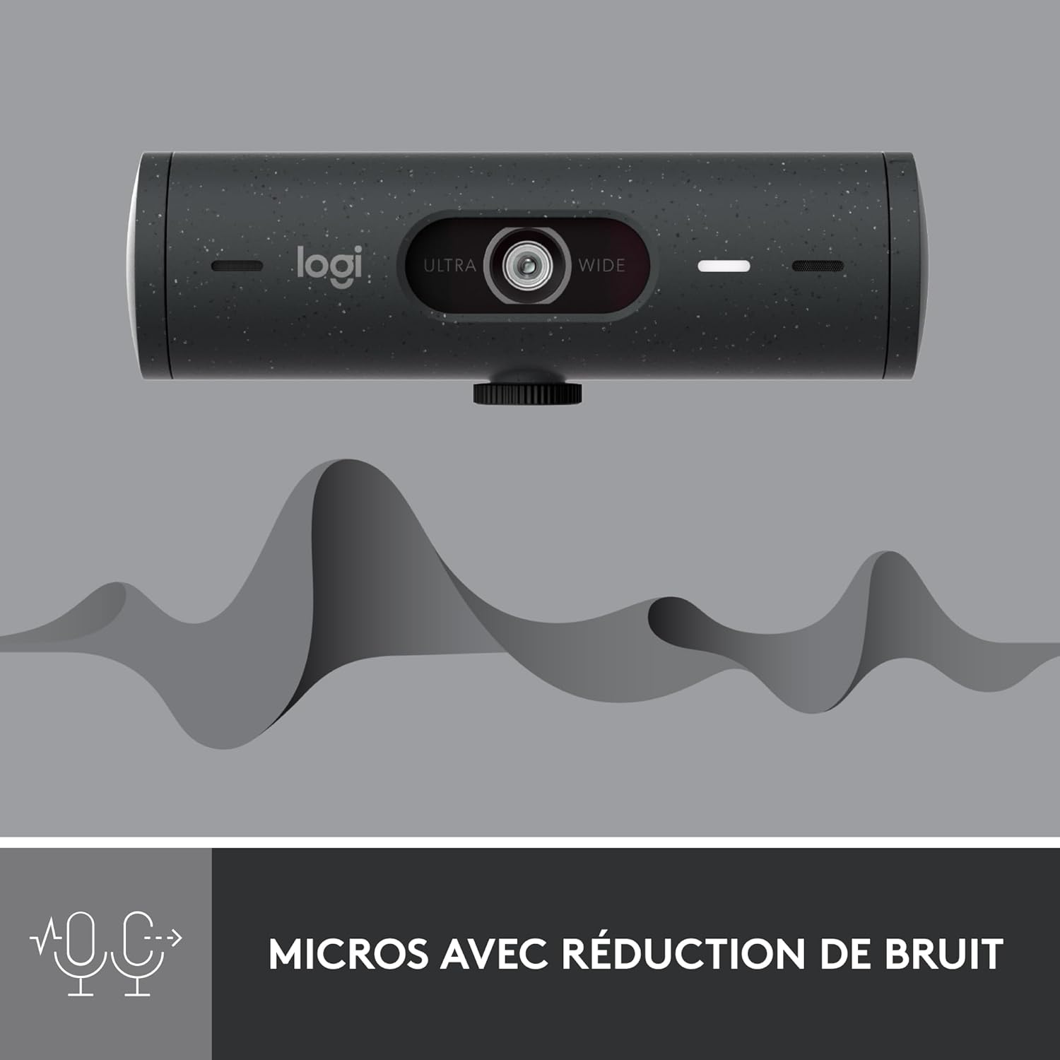 Logitech Brio 500 HD Streaming Webcam with Expo Auto, Show Mode, Dual Noise Cancelling Microphones, Privacy Flap, Compatible with Microsoft Teams, Google Meet, Zoom, USB-C Cable - Graphite