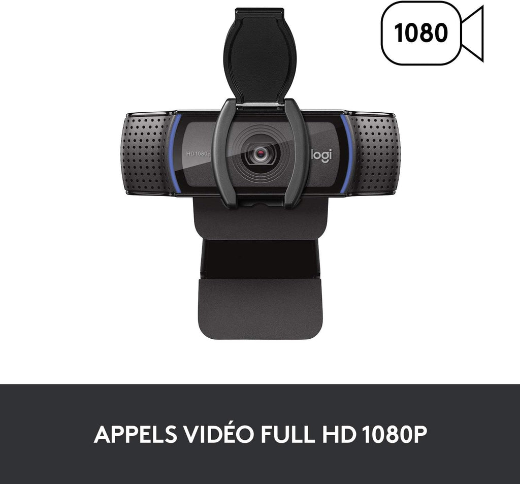 Logitech C920s HD Pro Webcam Streaming, Full HD 1080p/30fps, Video Calls, Clear Audio, Auto Light Correction, Protection Shutter, Skype, Zoom, Camera PC/Mac/Laptop/Tablet/XBox