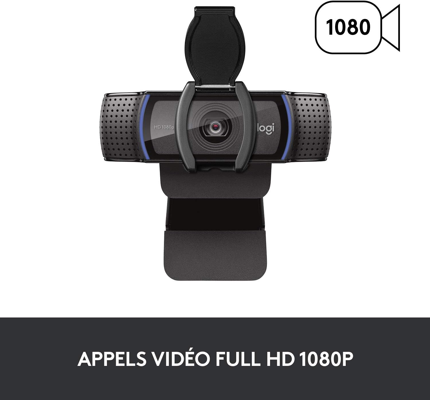 Logitech C920s HD Pro Webcam Streaming, Full HD 1080p/30fps, Video Calls, Clear Audio, Auto Light Correction, Protection Shutter, Skype, Zoom, Camera PC/Mac/Laptop/Tablet/XBox