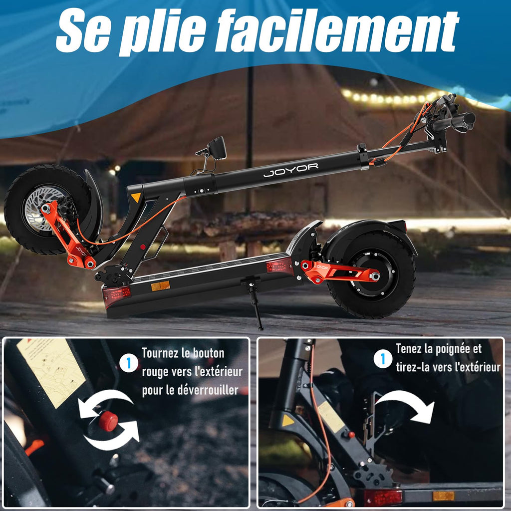 T10 Trottinette Electrique Adulte Moteur 2*(1000W) Batterie 60V 18Ah Trotinette Electrique Autonomie 70-85 KM, Amortisseur Hydraulique,Frein Hydraulique(Démarrage antivol NFC