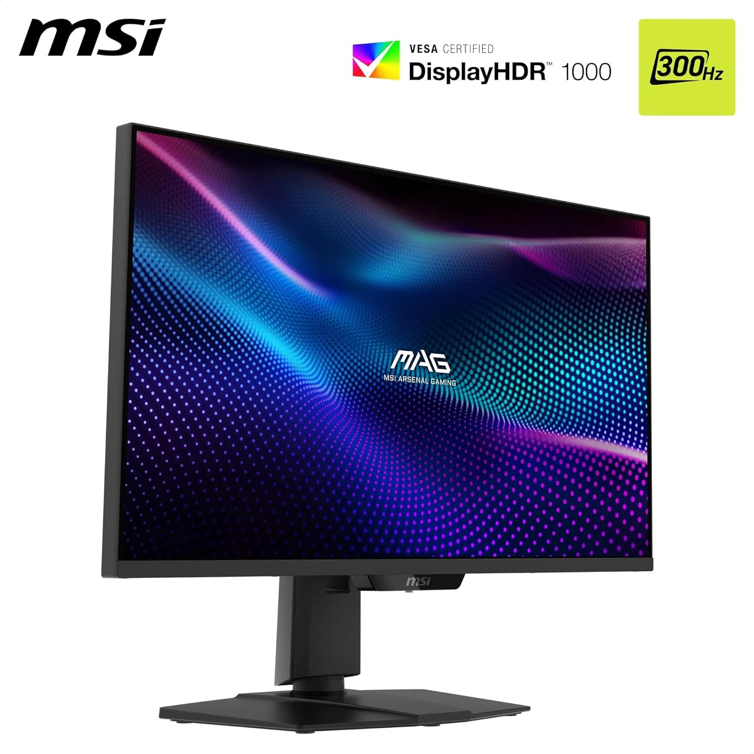 MSI MAG 274QPF X30MV écran Gaming 27 Pouces WQHD - Dalle Rapid VA Mini-LED 2560 x 1440, 300 Hz / 0,5 ms, DisplayHDR 1000, HDMI 2.1, DP 1.4a, Inclinaison/Hauteur réglables, Noir