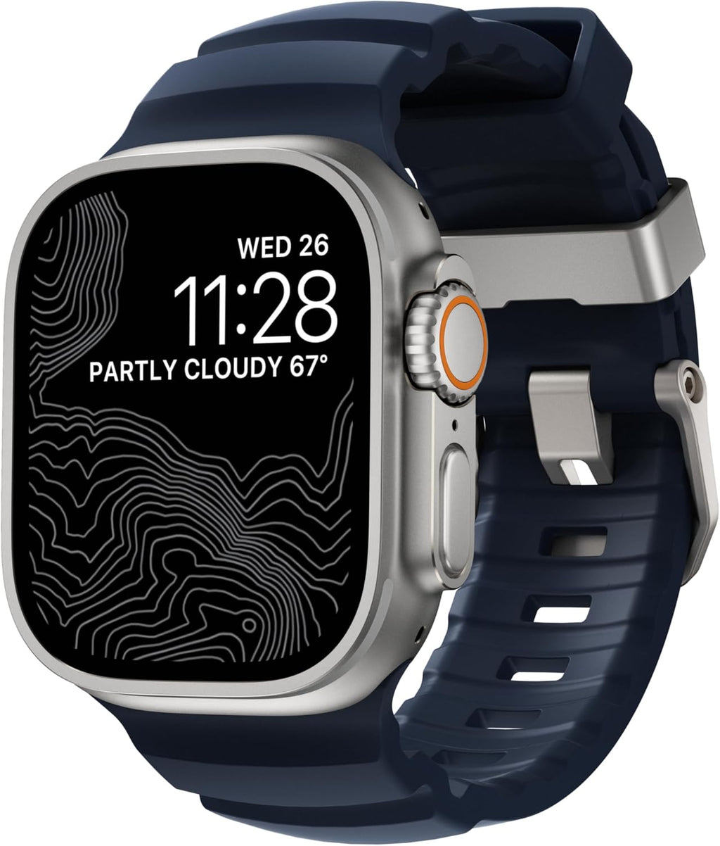 NOMAD Bracelet de sport pour Apple Watch, Rocky Point, avec ferrures en titane