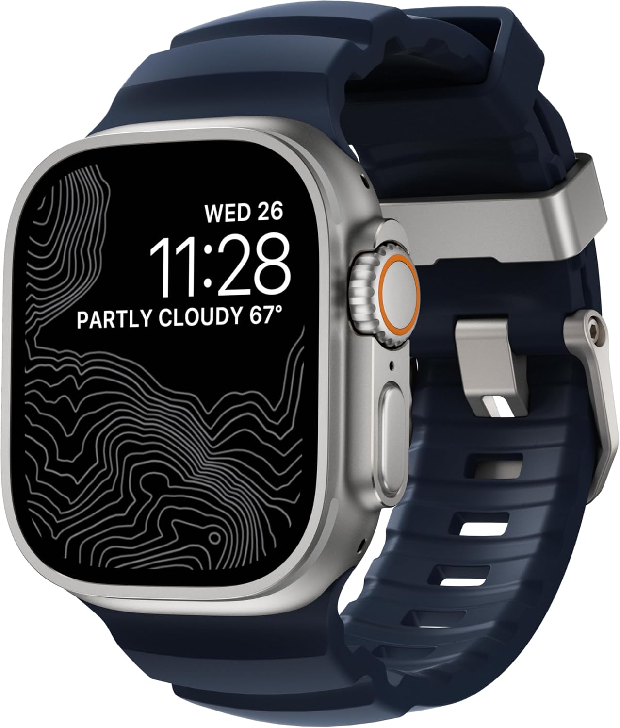 NOMAD Bracelet de sport pour Apple Watch, Rocky Point, avec ferrures en titane
