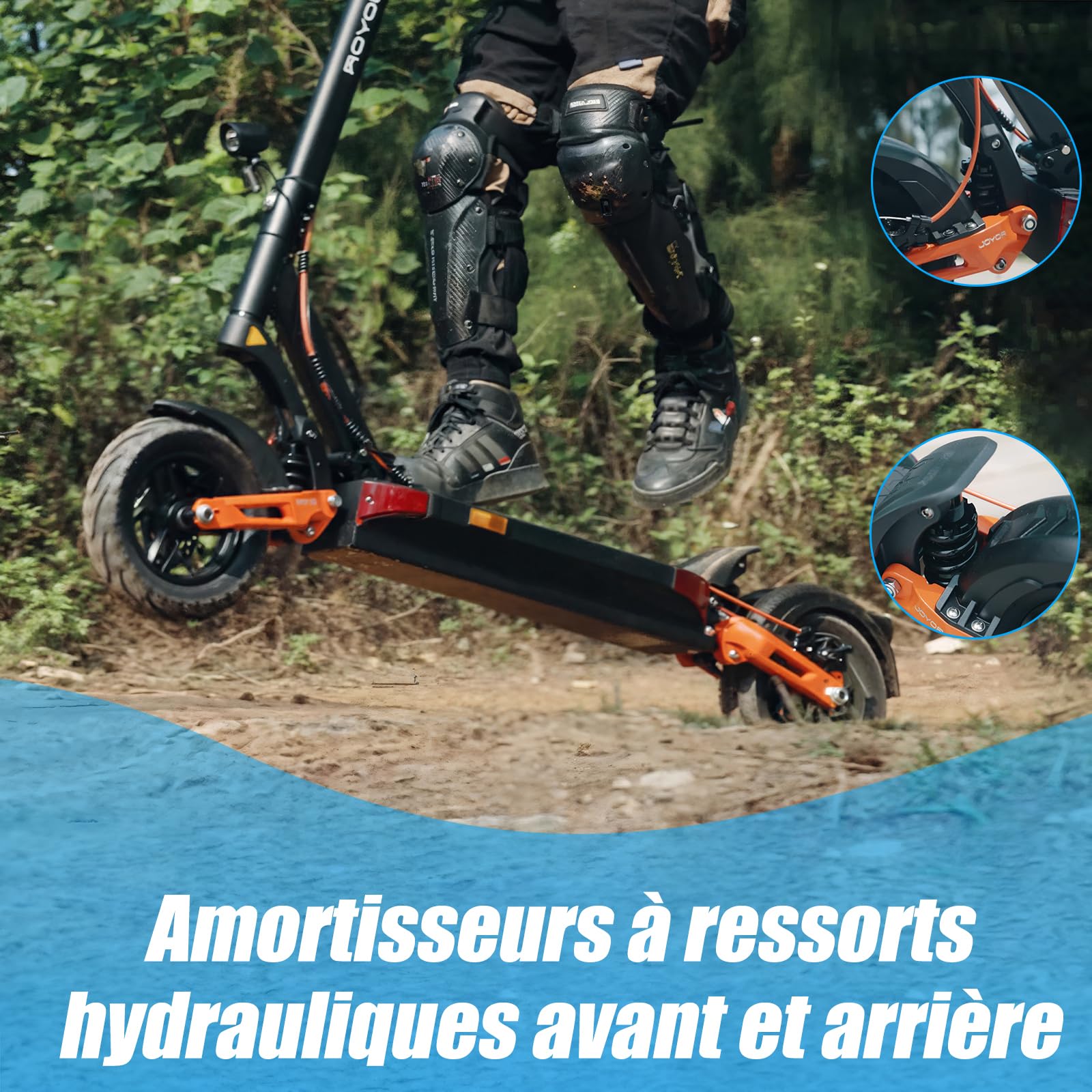 T10 Trottinette Electrique Adulte Moteur 2*(1000W) Batterie 60V 18Ah Trotinette Electrique Autonomie 70-85 KM, Amortisseur Hydraulique,Frein Hydraulique(Démarrage antivol NFC