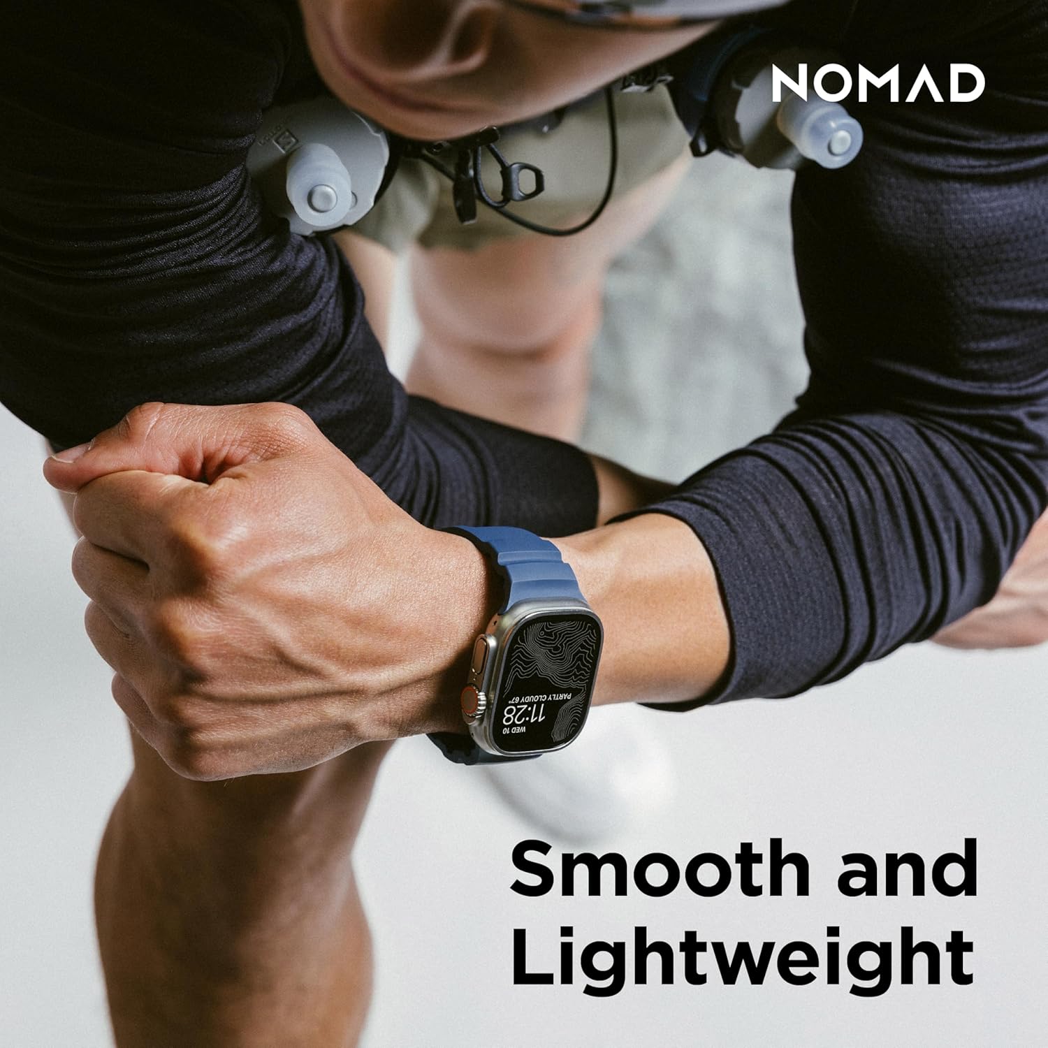 NOMAD Bracelet de sport pour Apple Watch, Rocky Point, avec ferrures en titane