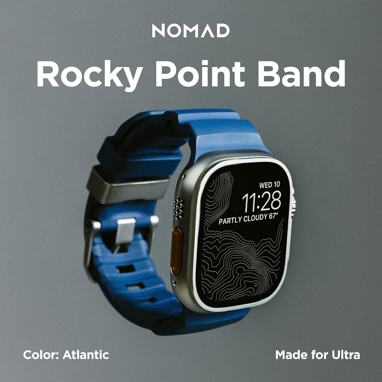 NOMAD Bracelet de sport pour Apple Watch, Rocky Point, avec ferrures en titane